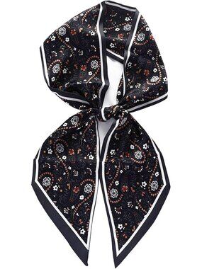 Women's Black Cashew Herb Fashion Elegant Oblique Angle  Scarves Bag Scarfs